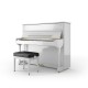 Steinway & Sohns  V125 blanc brillant - Piano droit
