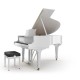 Steinway & Sons  Modèle O-180  -  Piano 1/4/ de queue blanc brillant