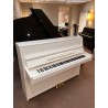 Piano droit d'occasion Kawai K15 blanc brillant noir verni
