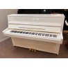 Piano droit d'occasion Kawai K15 blanc brillant noir verni