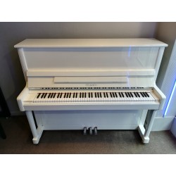 piano d'occasion feurich 122 blanc brillant