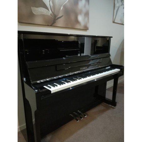 piano d'occasion feurich 122 noir brillant