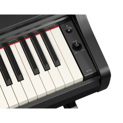 Coté droit piano numérique YAMAHA YDP166 en finition noire